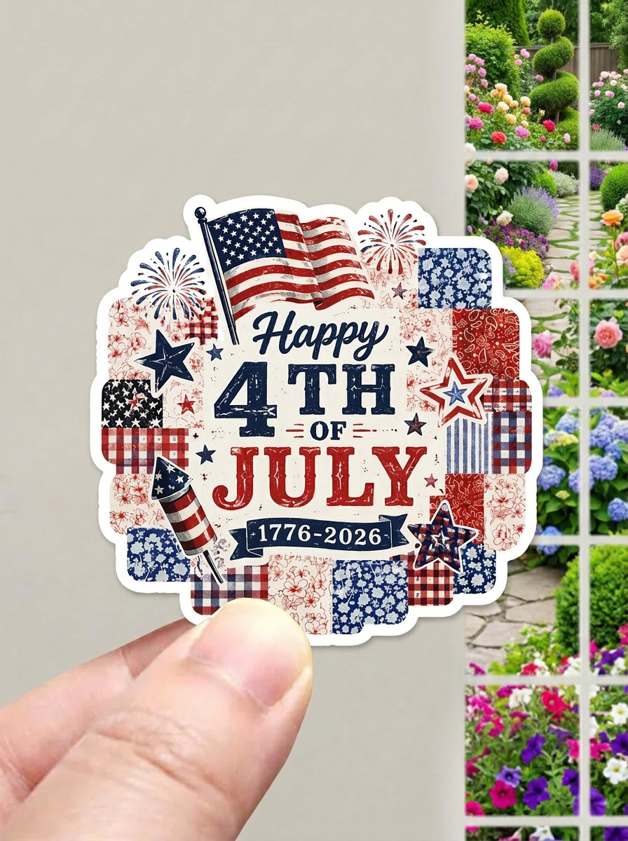 Flower 4th Of July Stickers